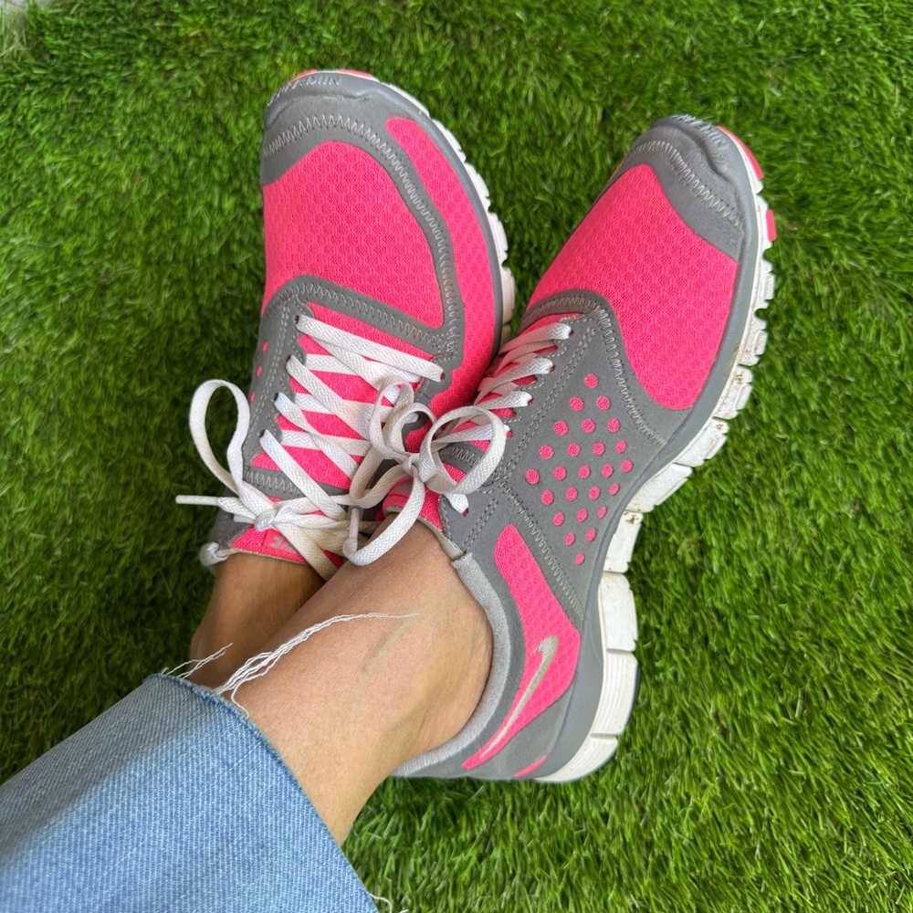Women's Pink and Gray Athletic Shoes - Picture 14 of 14